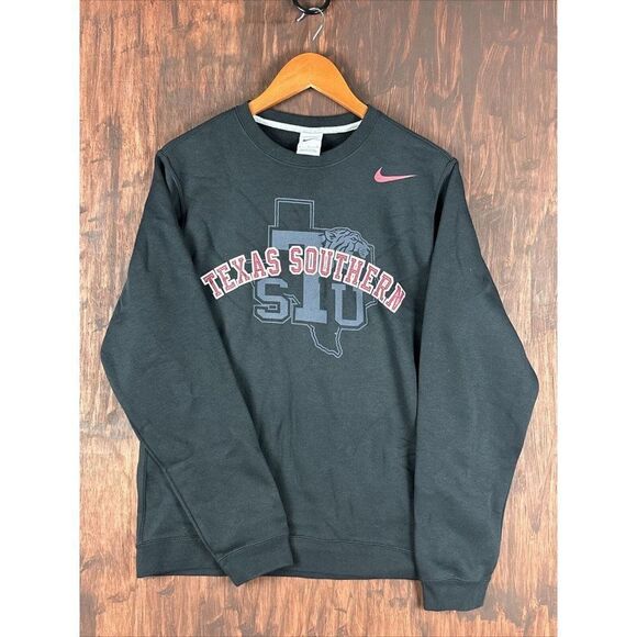 Small Nike Texas Southern TSU Pullover Crewneck Sweater Black Red Men S NCAA NEW - Picture 1 of 8